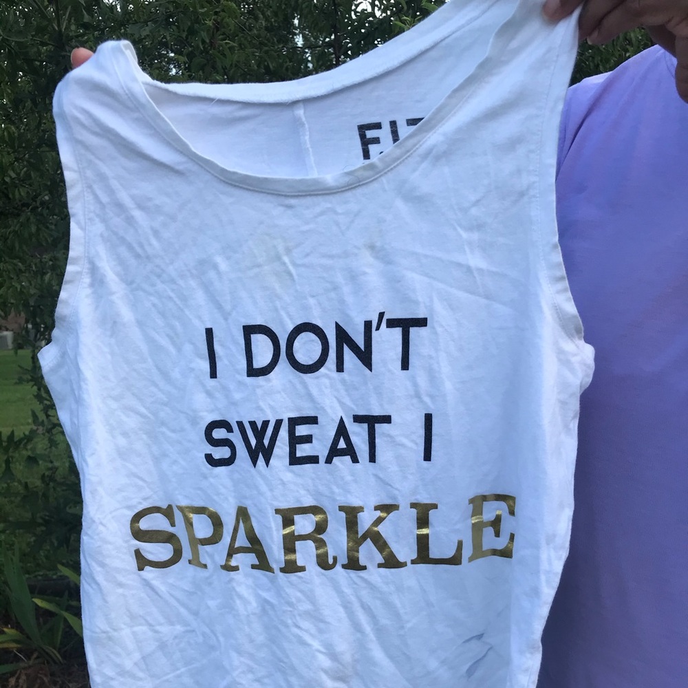 I don’t sweat I sparkle tank top